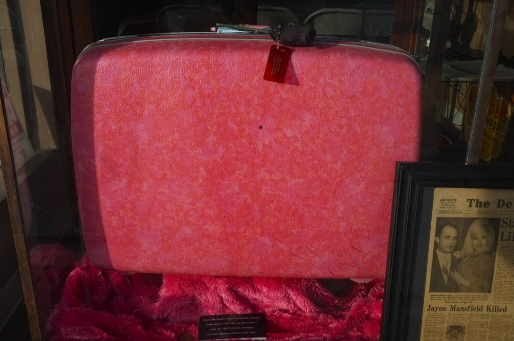 Jayne Mansfield pink suitcase
