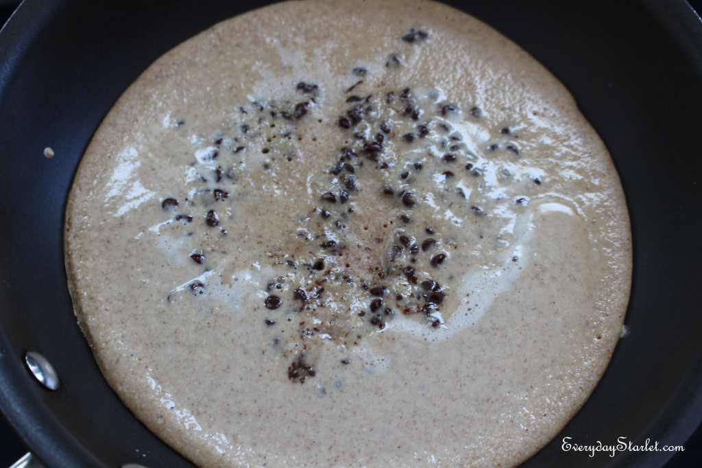 Wheat Free, Dairy Free, Protein Chocolate Chip Pancakes