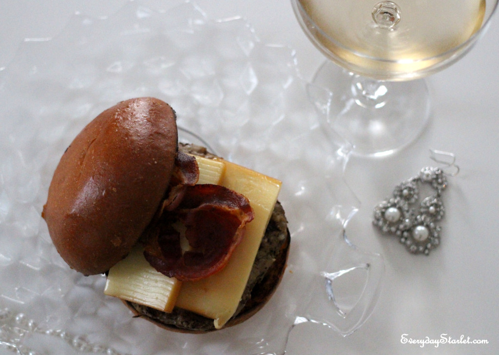Glamorous Burger with Champagne