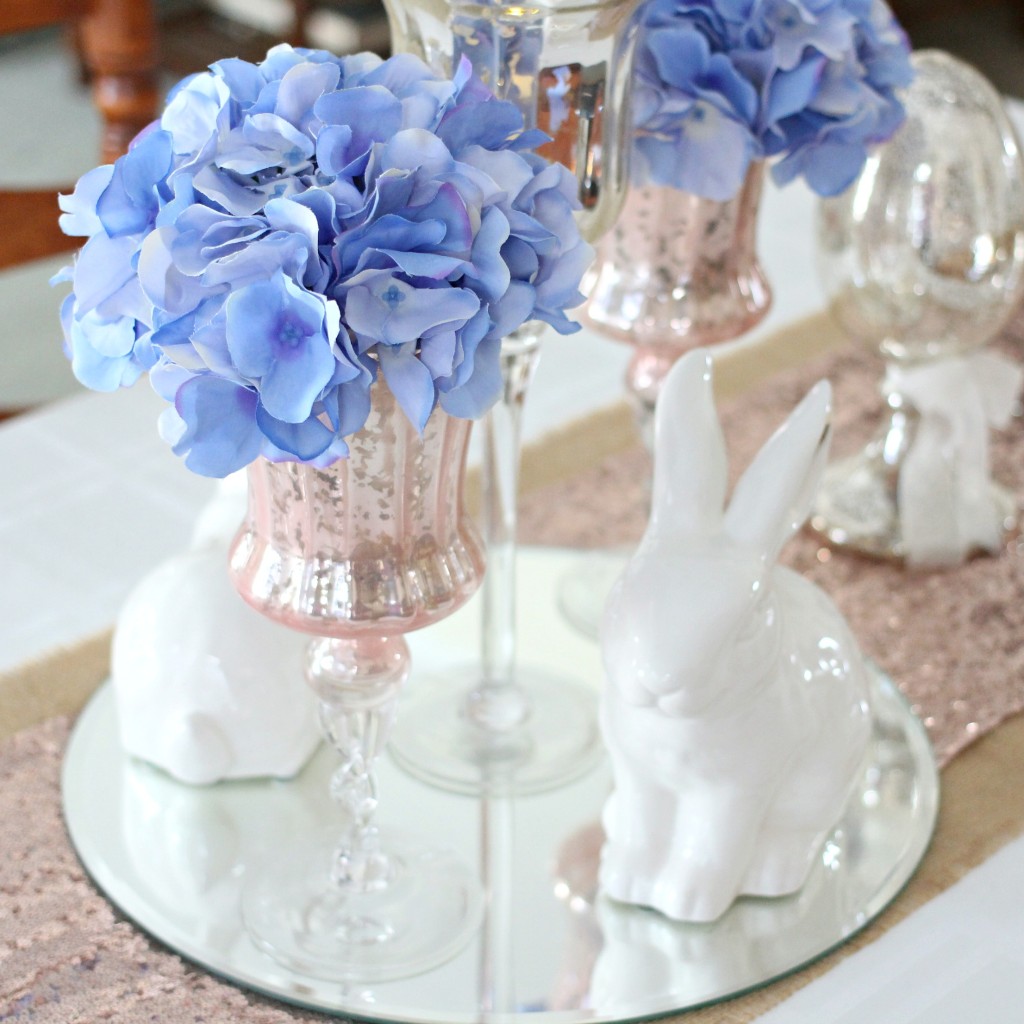 Pantone Color of The Year: Rose Quartz & Serenity Easter Tablescape 