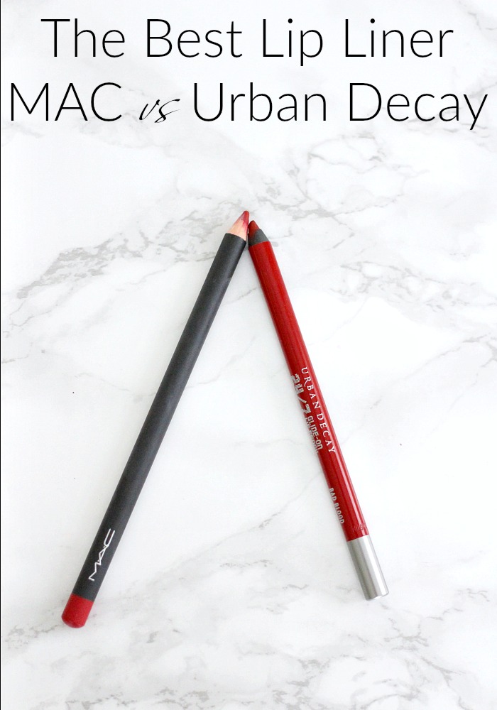 The Best Lip Liner, Mac vs Urban Decay,MAC Lip Pencil vs Urban Decay 24/7 Glide on Lip Pencil in a Battle of the Lip Liners Review