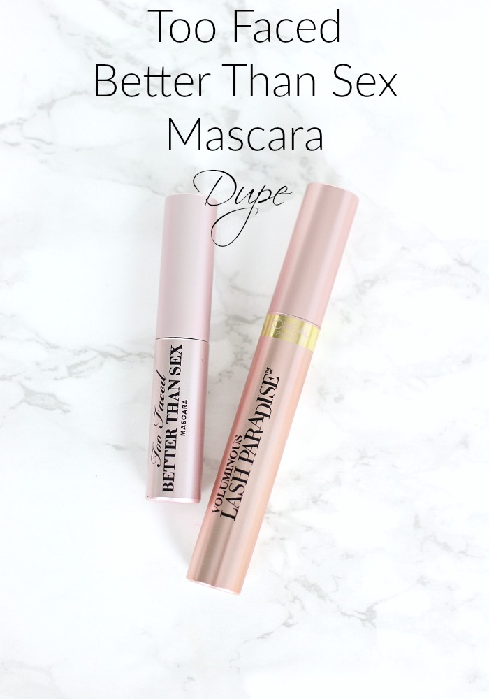 Too Faced Better Than Sex Mascara Dupe Loreal Voluminous Lash 7984