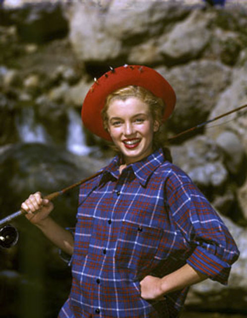 Marilyn Monroe Plaid Fishing Outdoors Camping Woods Fashion Inspiration
