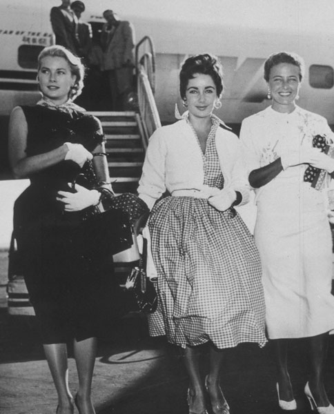 Elizabeth Taylor Grace Kelly Jet Set Traveling on a plane