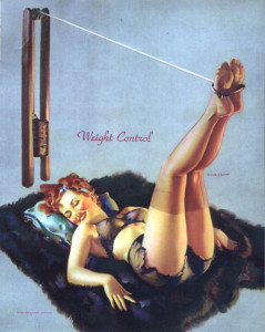 Gil Elvgren Pin Up Girl Working Out