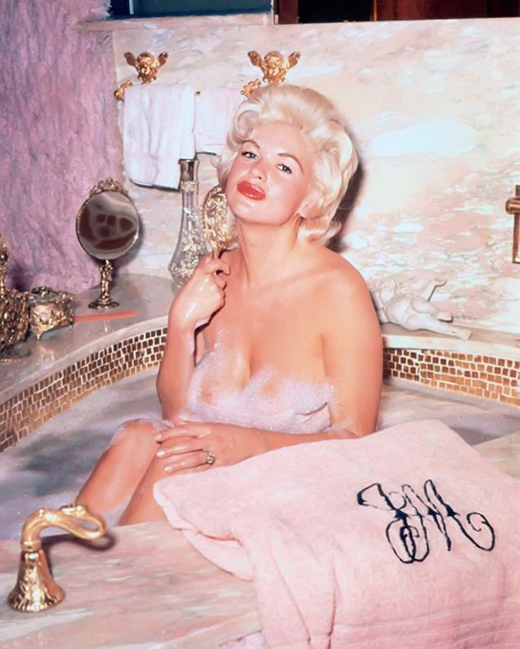 Jayne Mansfield Pink Bath in Bathroom