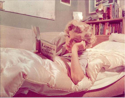 Marilyn Monroe Reading Walt Whitman's Leaves of Grass in Bed
