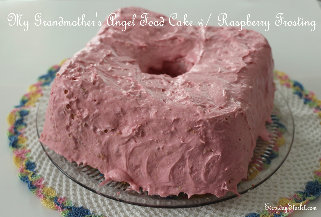 Angel Food Cake and Raspberry Frosting 2