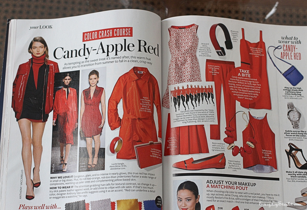 InStyle Magazine Color Crash Course Candy Apple Red