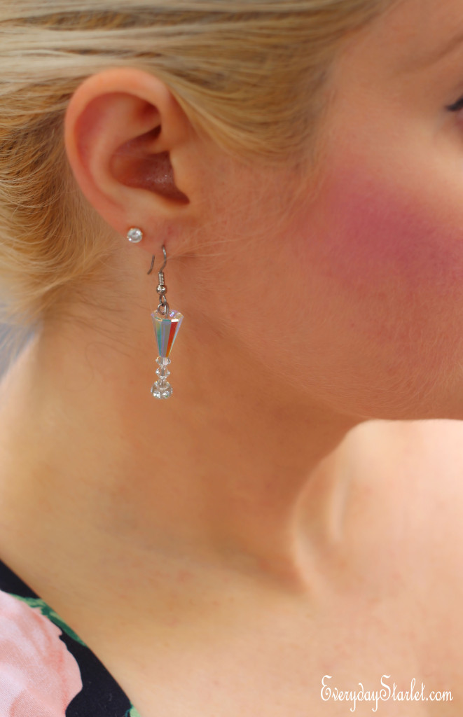 DIY Champagne Martini Cocktail Glass Earrings