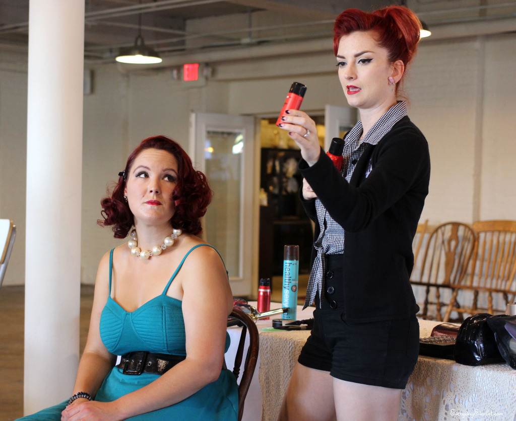 Vintage Pinup hair and makeup class with Cherry Dollface and Big Sexy Hair