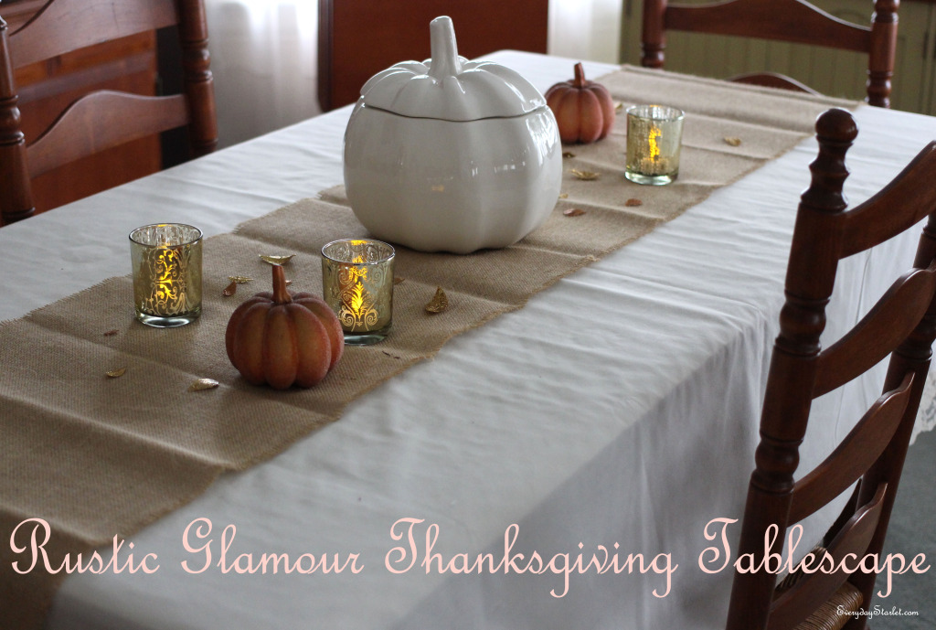 Rustic Glamour Thanksgving Tablescape