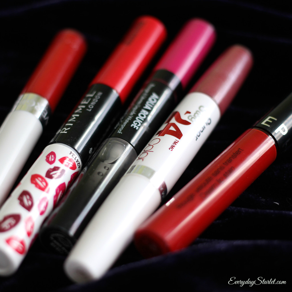 long lasting kiss proof lipstick Maybelline, Cover Girl, Rimmel, Make up For Ever Aqua Rouge, Loreal