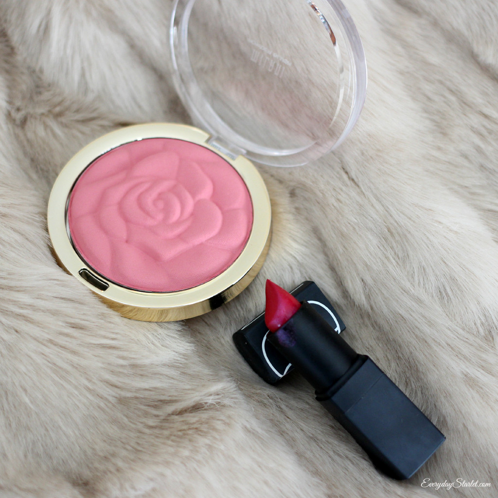 Milani Tea Rose Blush, Nars Lipstick Funny Face