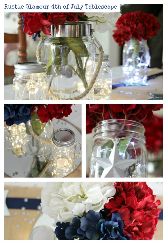 DIY Rustic Glamour 4th of July Tabelscape