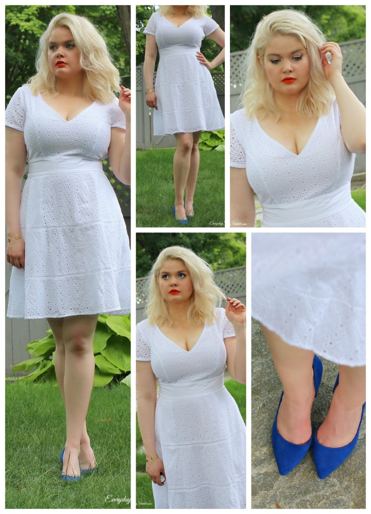 Fashion or Bust: Custom Clothing, eshakti.com, little white dress, eyelet Summer dress,