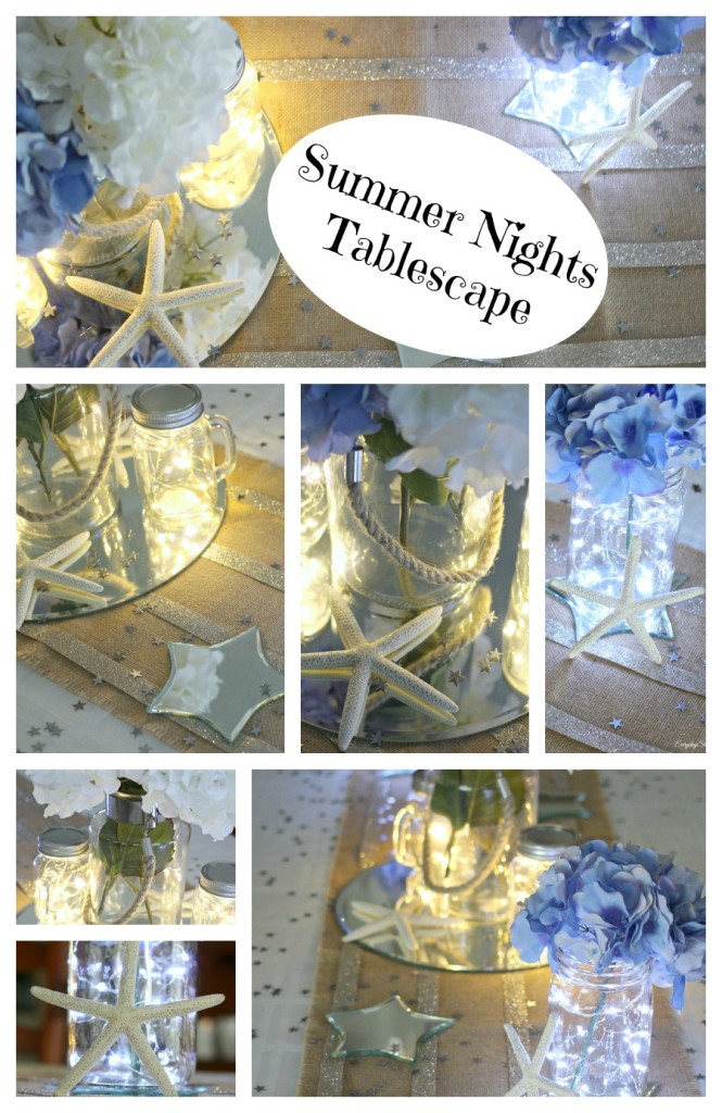 Summer Nights Tablescape, Rustic Glamour Pinterest, Michaels Decorating
