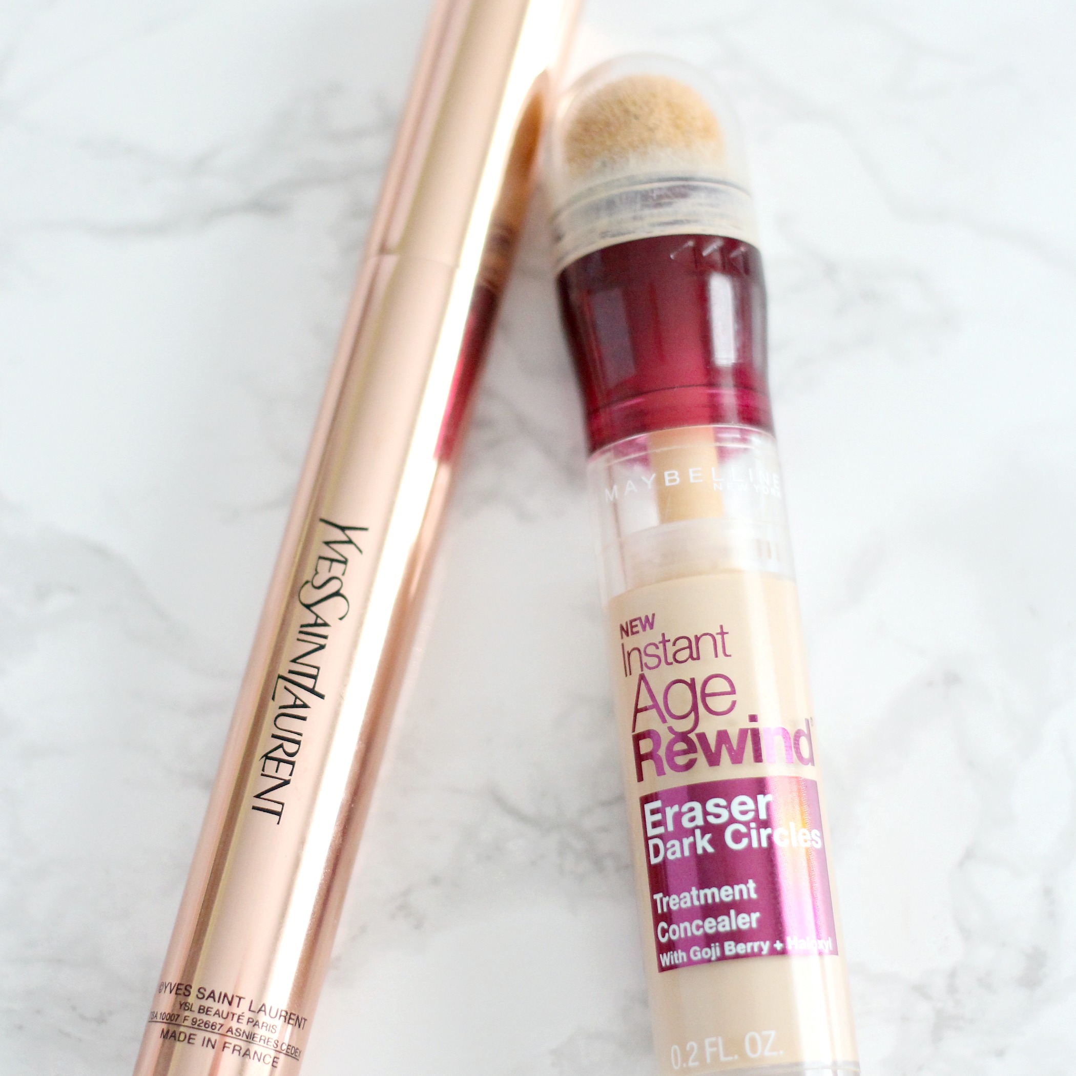 Dupe: YSL Touche Eclat Neutralizer vs Maybelline Instant Age Rewind