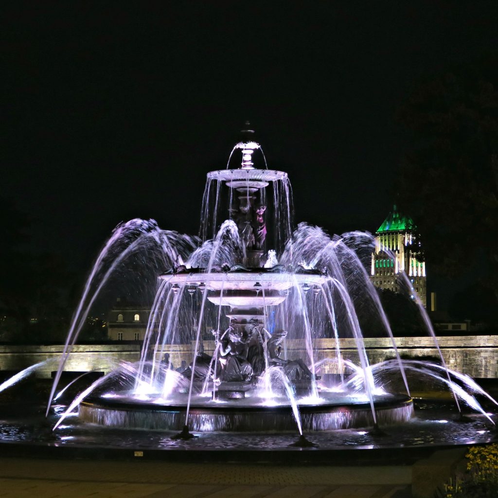 Quebec City Parliament Fountain 