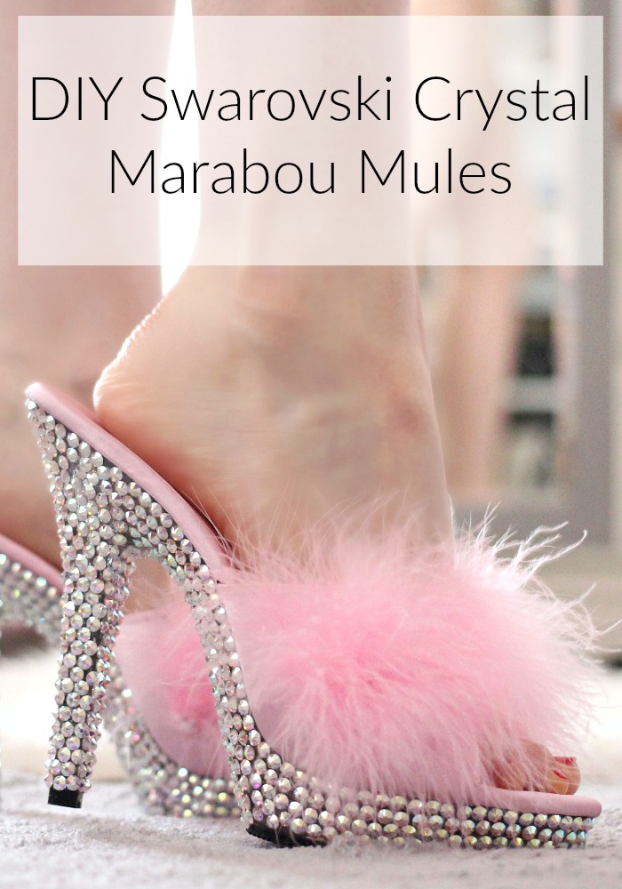 DIY Swarovski Crystal Marabou Mules | Dita Von Teese Inspired DIY Glamour