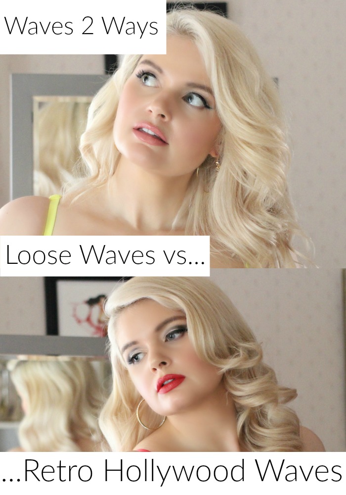 old hollywood hair tutorial for medium hair, old hollywood hair tutorial for long hair, retro glam waves tutorial, big loose waves hair tutorial, loose beach waves hair tutorial, how to style hollywood waves, hair tutorial waves, how to curl your hair with a curling iron, old hollywood waves, hollywood beach waves, old hollywood waves tutorial, old hollywood hair tutorial, everyday starlet, sarah blodgett,