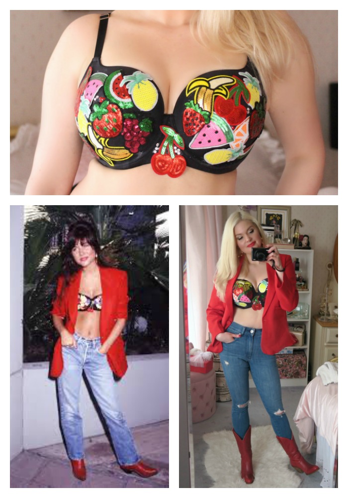 Turning Myself Into Kelly Kapowski | Saved by the Bell Fashion | 90s Bra Top Using Fuller Bust Bra