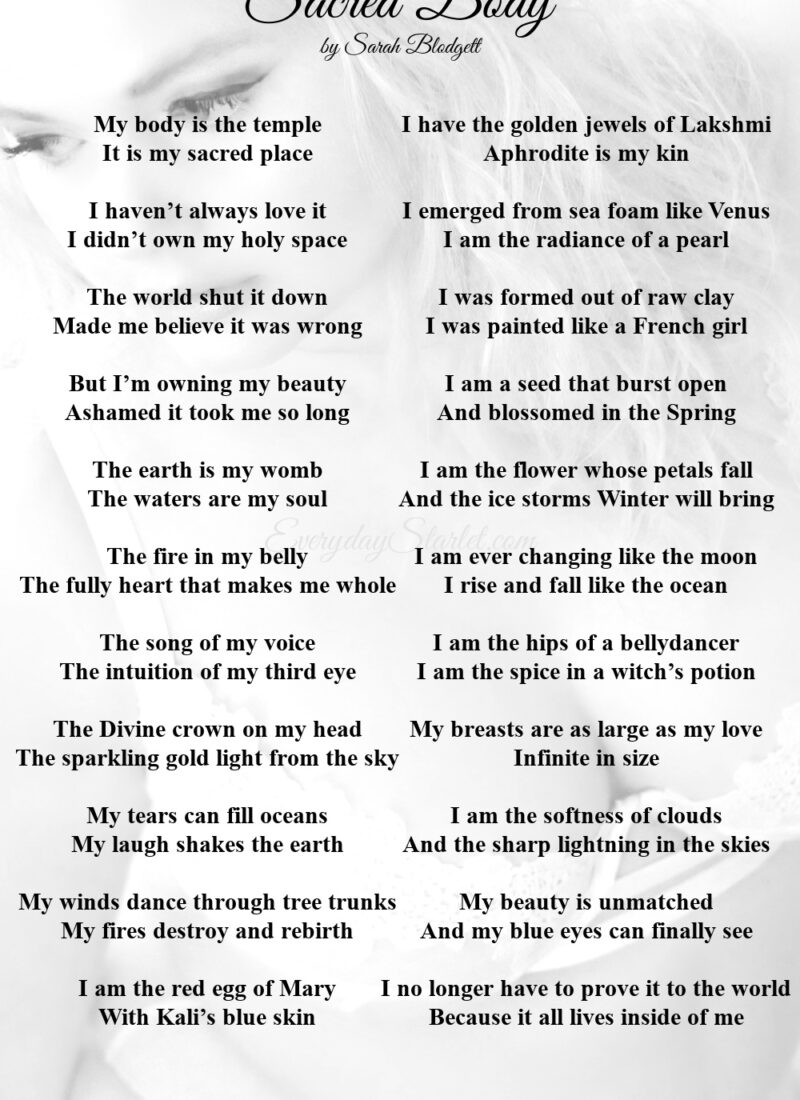 “Sacred Body” Poetry Spoken Word (Original Poem) | Healing Body Image Issues