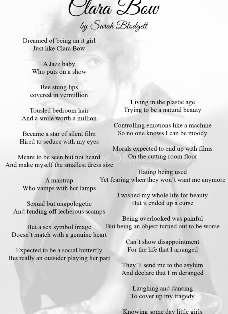 “Clara Bow” Poem | Original Spoken Word Poetry | Inspired by Hollywood’s Original It Girl