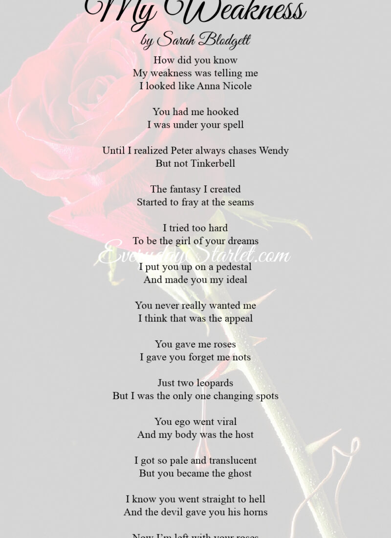 “My Weakness” Poem | Original Spoken Word Poetry | Dark Poetry & Heartbreak | Trauma Bonding